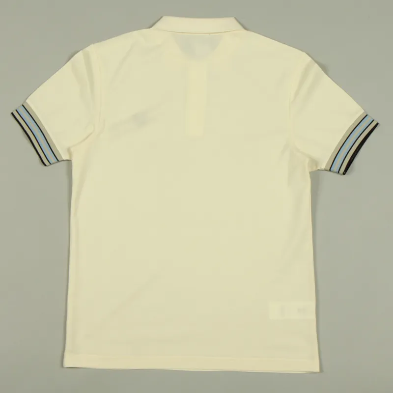 Fred Perry Striped Cuff Polo Shirt - Ecru-2